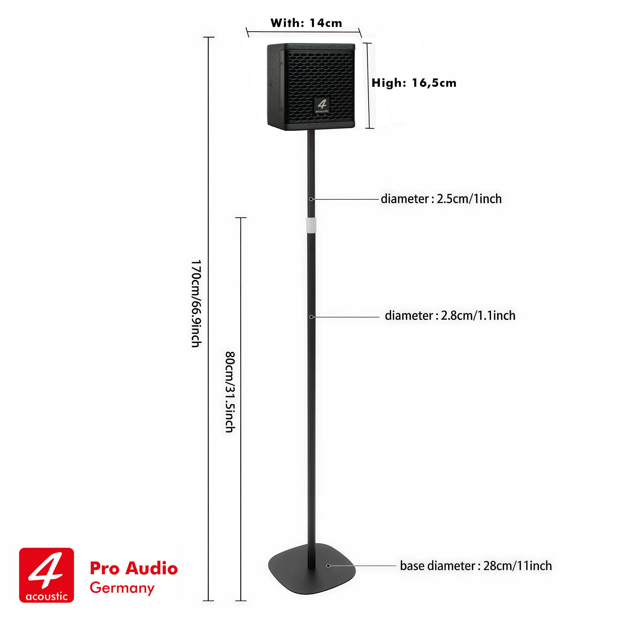 Chân cọc cho Loa 4acoustic HCS-105C