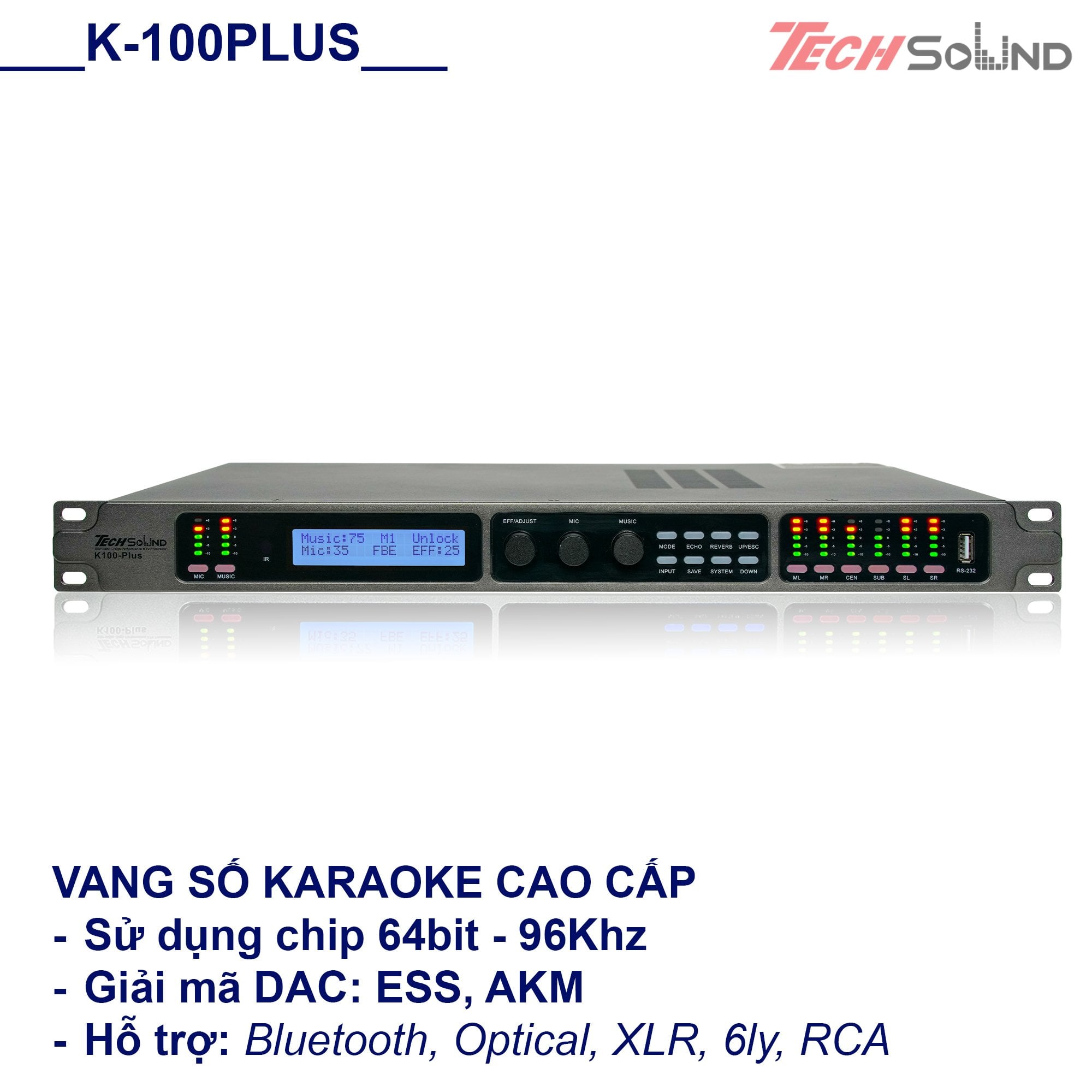 Vang số cao cấp Techsound K100 Plus [Ver2]