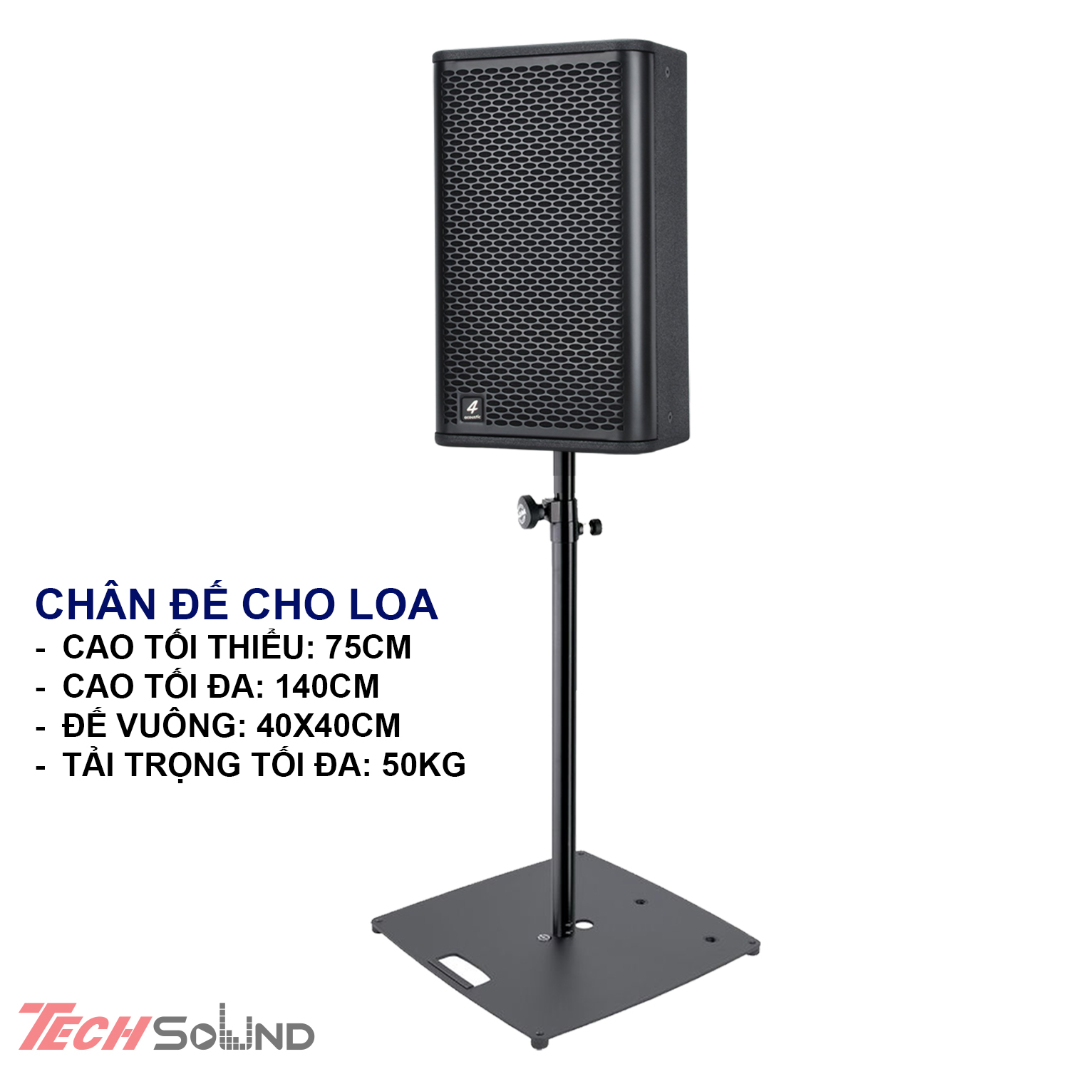 Chân cọc cắm loa đế vuông (Cao cấp)