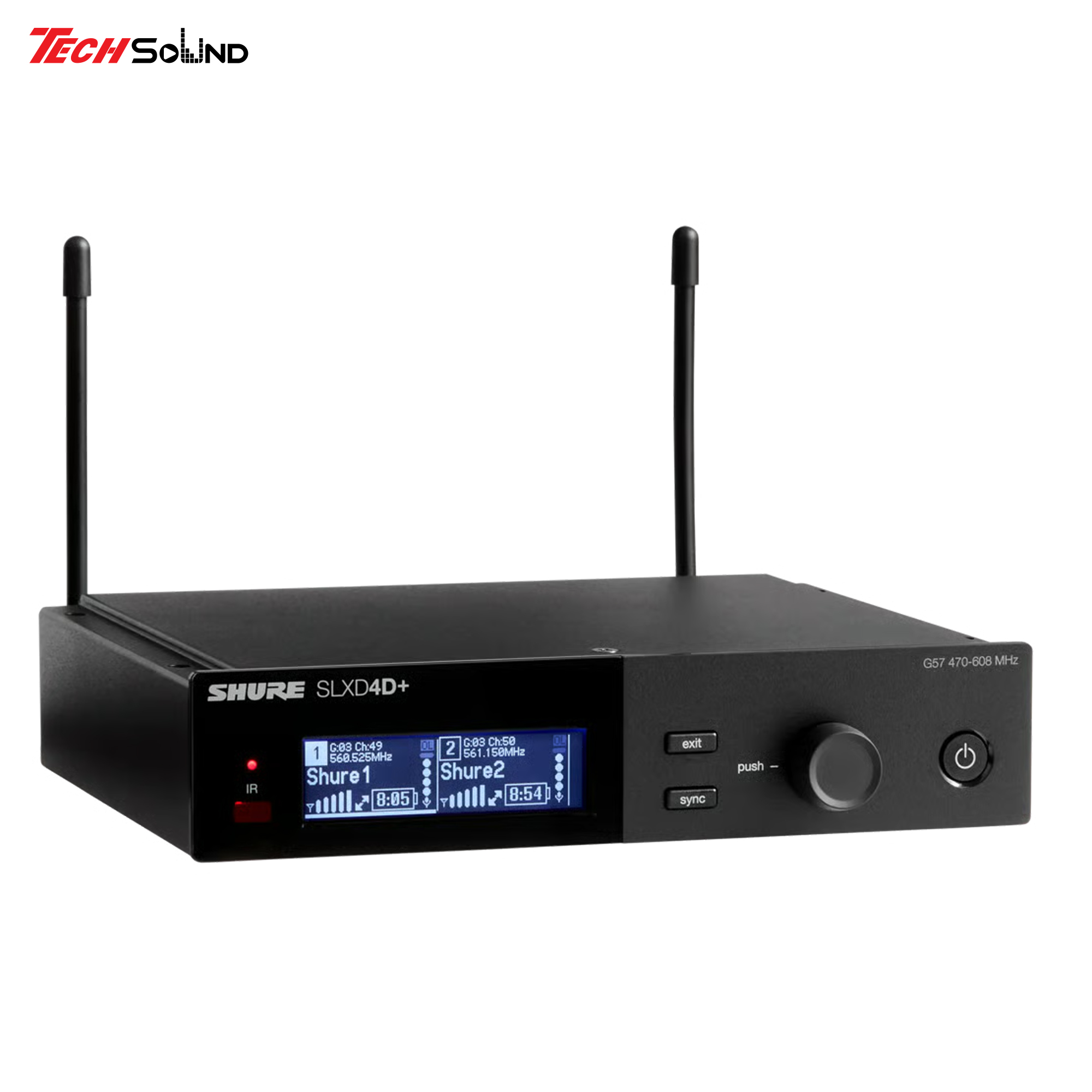 Shure SLXD4D+A G66 – Bộ thu micro không dây kỹ thuật số hai kênh