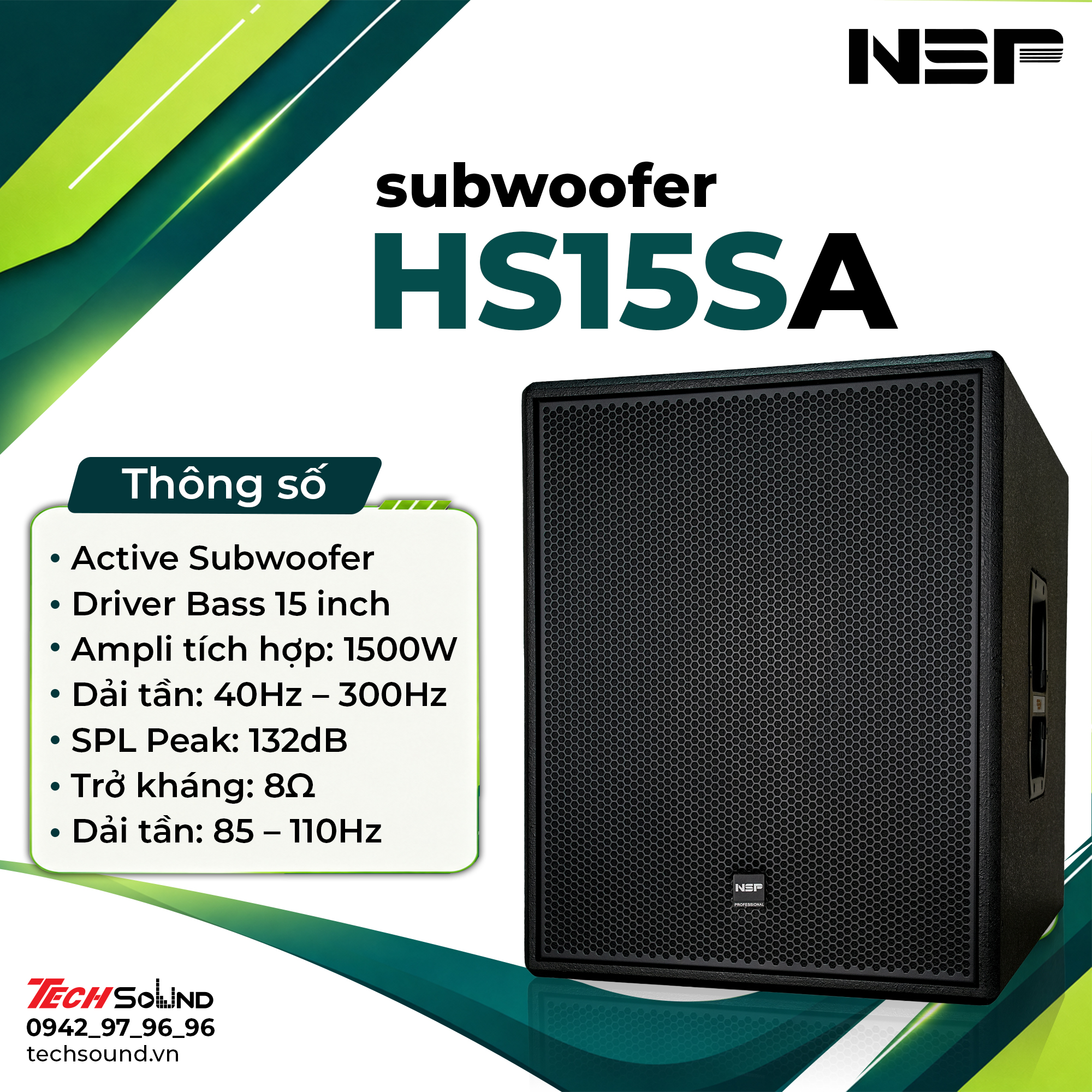 Loa Sub Active NSP Audio HS15SA