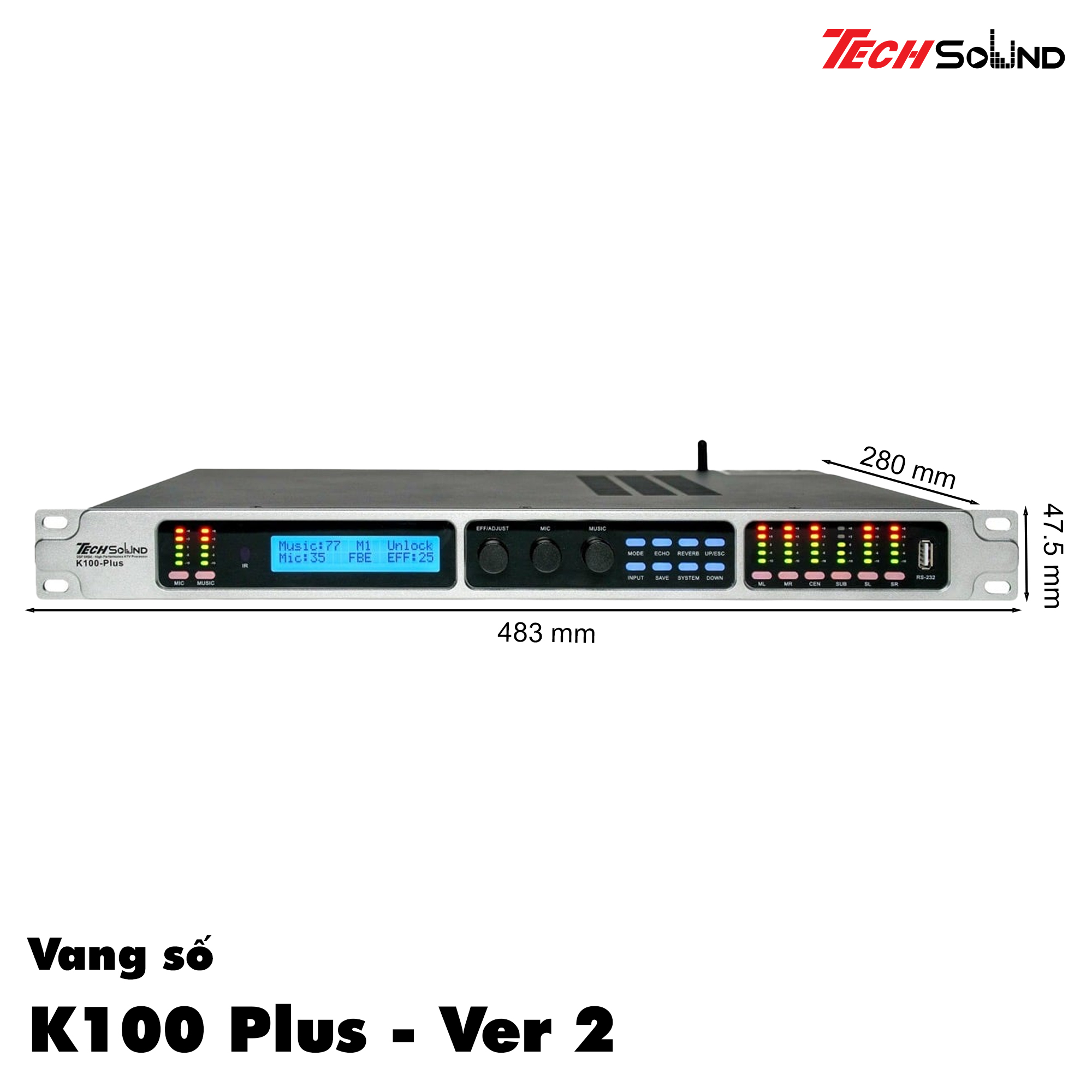 Vang số cao cấp Techsound K100 Plus [Ver2]
