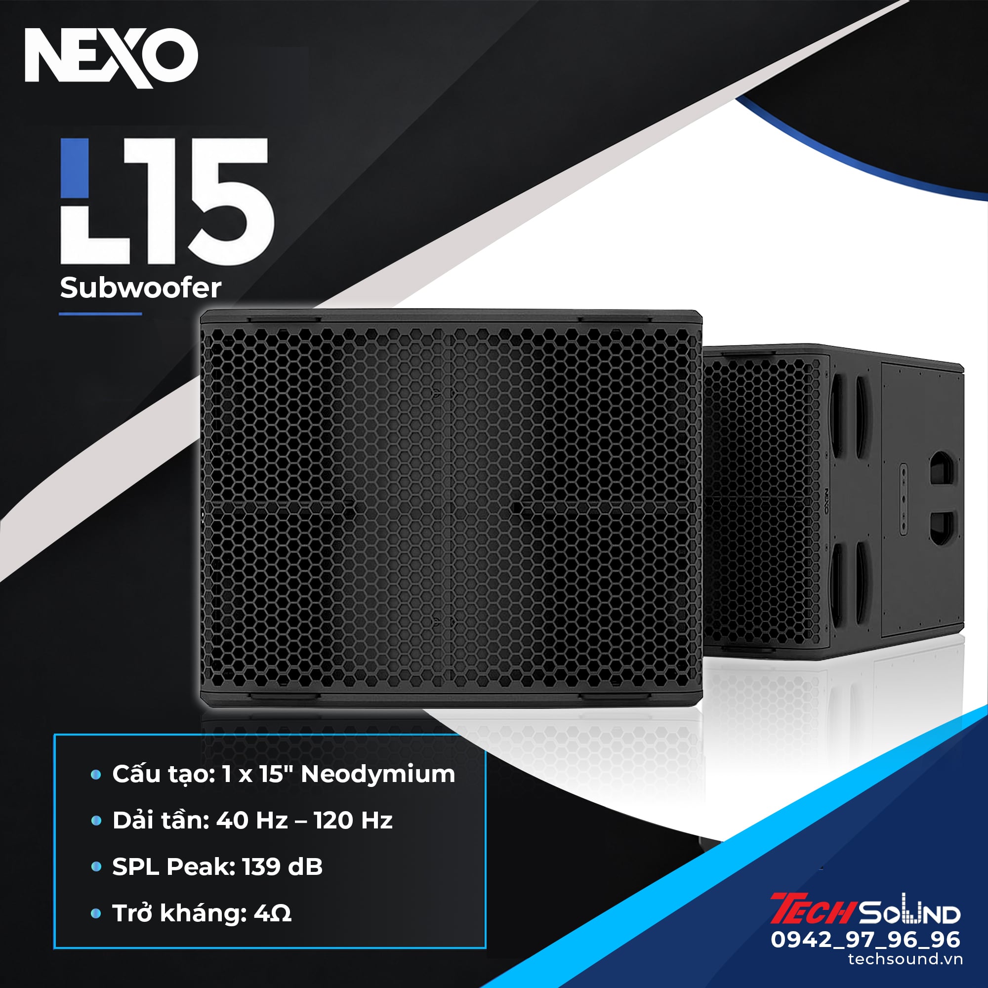 Loa Subwoofer Nexo L15 France Chính Hãng