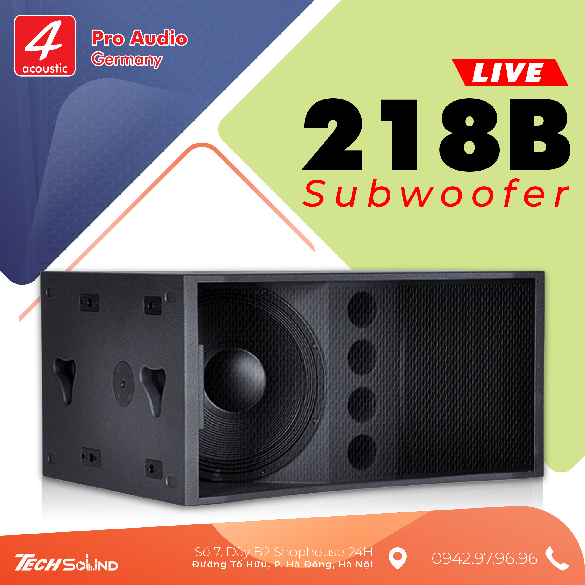 Subwoofer Active 4Acoustic LIVE 218B