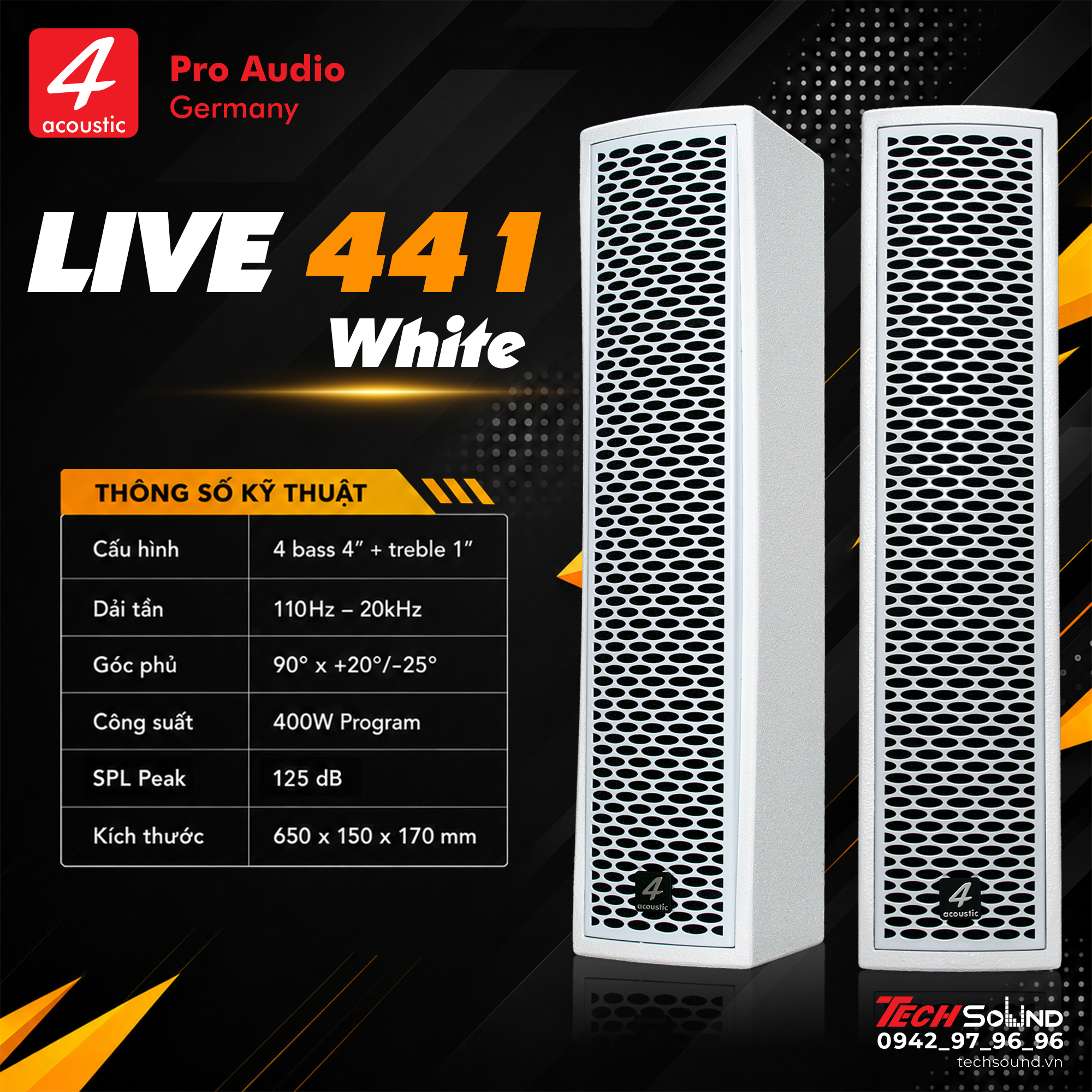 Loa Column 4Acoustic Live 441 White