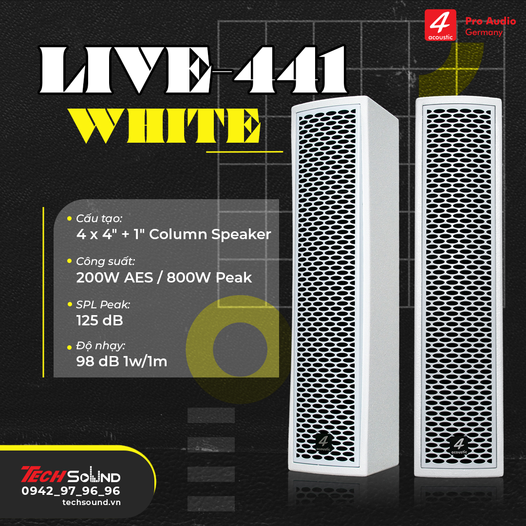 Loa Column 4Acoustic Live 441 White