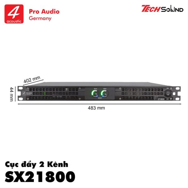 Cục đẩy 1U 4Acoustic SX21800 (2 Kênh)