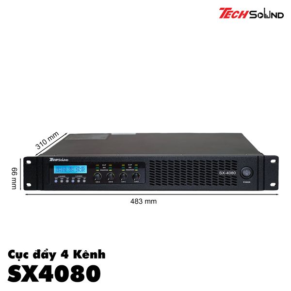 Cục đẩy 4 kênh ClassD Techsound SX4080