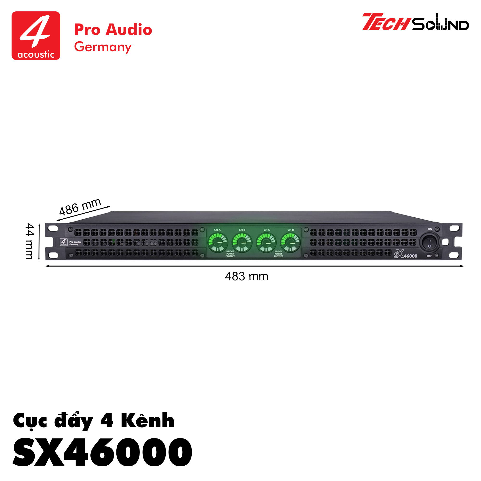 Amplifier 4 Kênh 4Acoustic SX46000