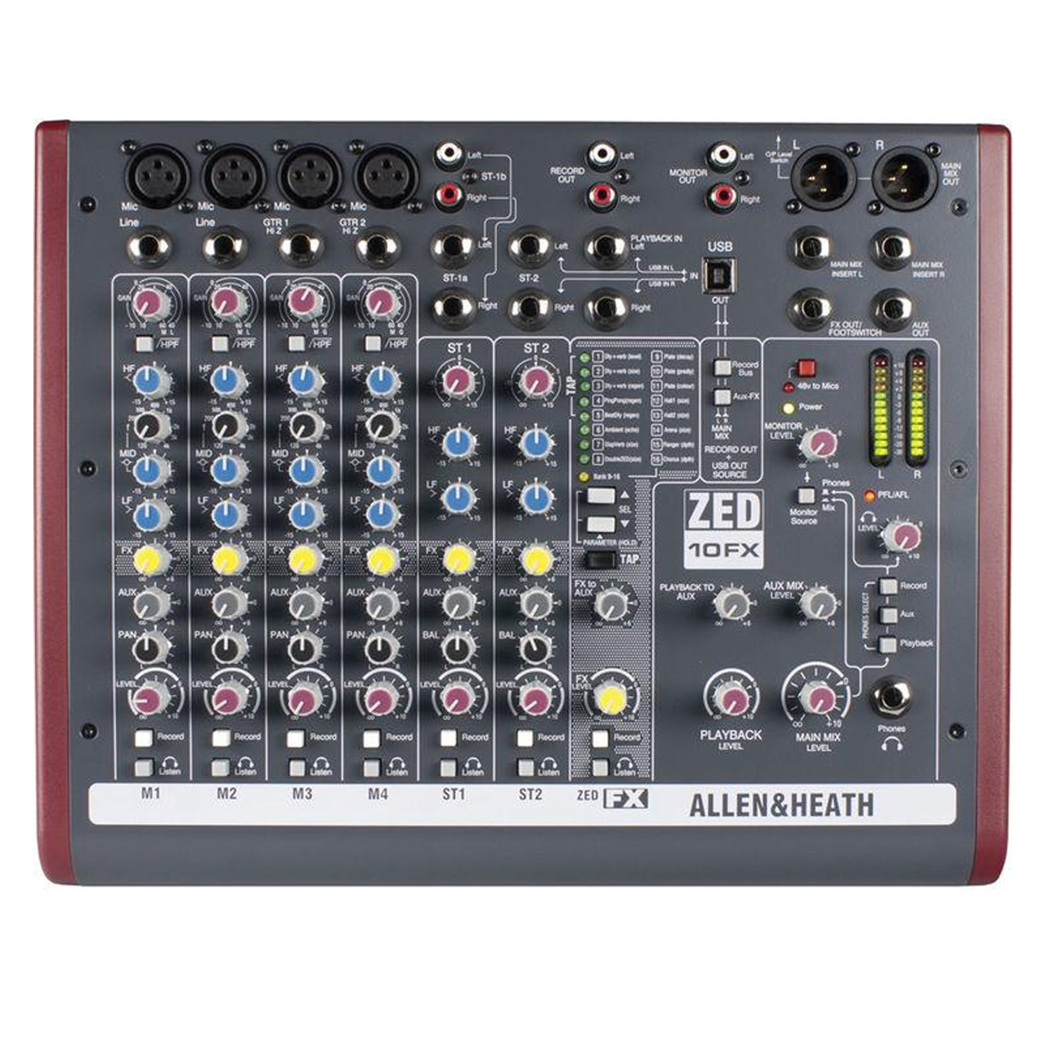 Mixer Analog Allen & Heath ZED-10FX