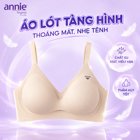 Áo Ngực Bra Su Không Gọng annie Bra 2656 Mềm Mịn Giọt Nước Tàng Hình Không Ngấn Không Lộ Viền
