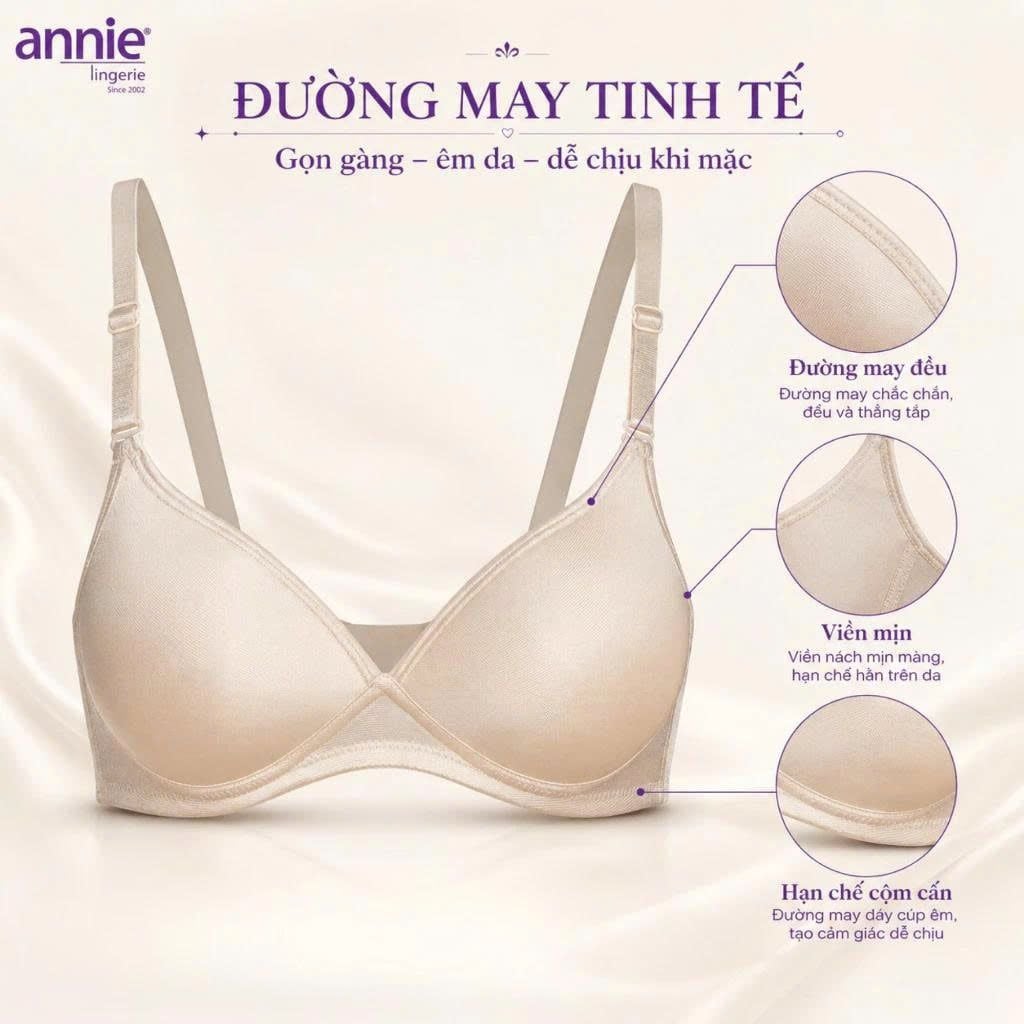 Áo ngực không gọng cao cấp tạo dáng ngực annie BRA8107
