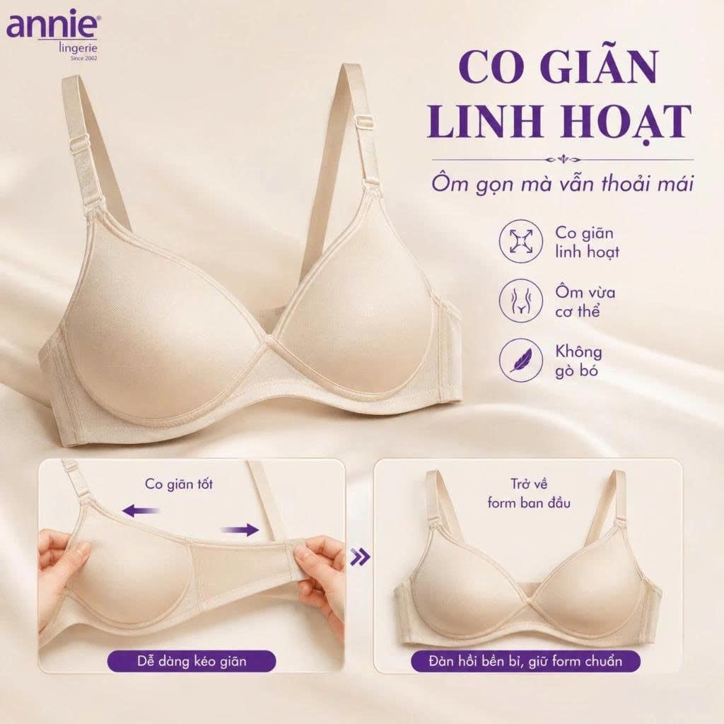 Áo ngực không gọng cao cấp tạo dáng ngực annie BRA8107