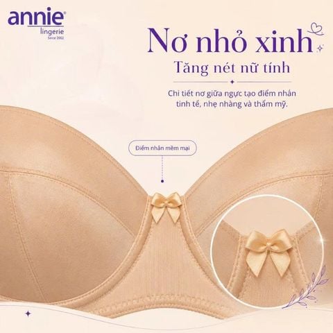 Áo ngực cúp ngang mút mỏng siêu nhẹ annie BRA8149 quyến rũ, có chỗ lắp thêm mút nâng ngực gợi cảm, ôm ngực không hở ngực
