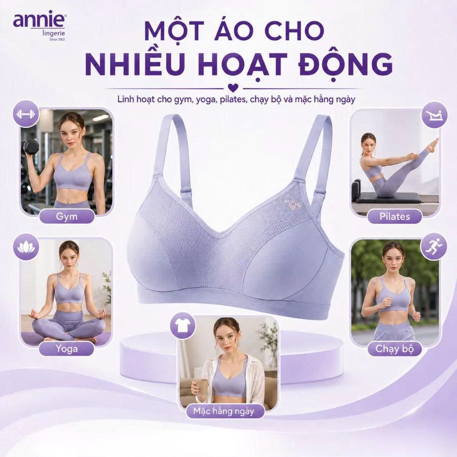 Áo ngực không gọng annie mút mỏng Bra 8139 thoáng mát, nâng nhẹ tự nhiên