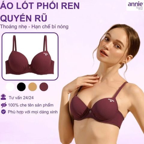 Áo Ngực Nữ annie Bra 8553 Đệm Vừa Quả Nhỏ, Co Giãn Thoải Mái, Nâng Nhẹ
