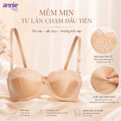 Áo ngực cúp ngang mút mỏng siêu nhẹ annie BRA8150 phối ren, có chỗ lắp thêm mút nâng ngực gợi cảm, ôm ngực không hở ngực
