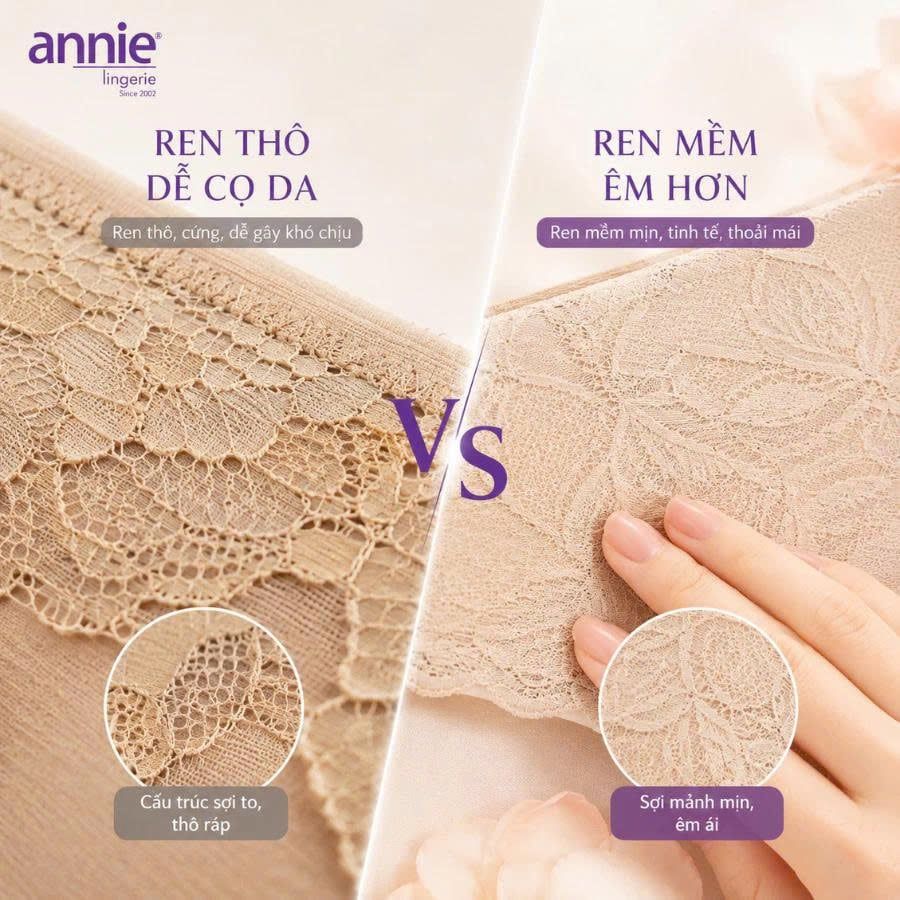Quần lót nữ cao cấp không viền annie QE 2179 không vết hằn, co giãn 4 chiều, lưng trungmặc thoải mái, thoáng mát cả ngày