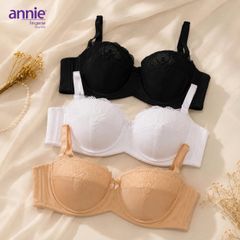 Áo ngực cúp ngang mút mỏng siêu nhẹ annie BRA8150 phối ren, có chỗ lắp thêm mút nâng ngực gợi cảm, ôm ngực không hở ngực