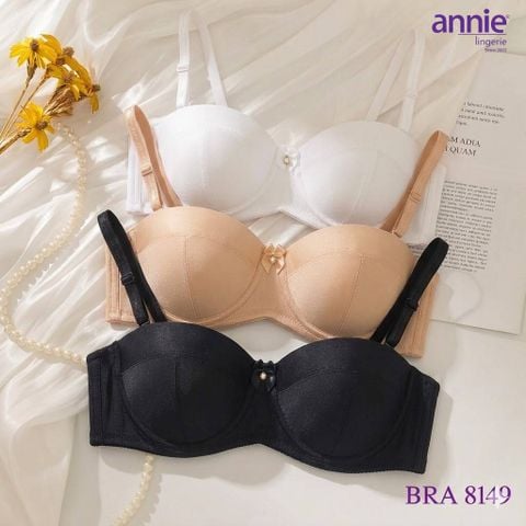Áo ngực cúp ngang mút mỏng siêu nhẹ annie BRA8149 quyến rũ, có chỗ lắp thêm mút nâng ngực gợi cảm, ôm ngực không hở ngực