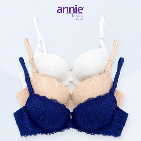 Áo ngực ren cao cấp annie mút nâng vừa cúp B Bra 8154 thanh lịch thoải mái cả ngày