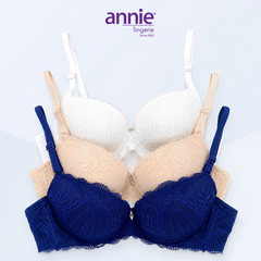Áo ngực ren cao cấp annie mút nâng vừa cúp B Bra 8154 thanh lịch thoải mái cả ngày