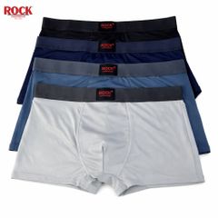 Quần Lót Nam Boxer ROCK QA 1060 Trơn Mát Thoáng Khí Cao Cấp, Quần SỊp Nam Boxer Mềm Mại Thoải Mái Ngày Dài