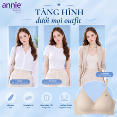 Áo Ngực Bra Su Không Gọng annie Bra 2656 Mềm Mịn Giọt Nước Tàng Hình Không Ngấn Không Lộ Viền