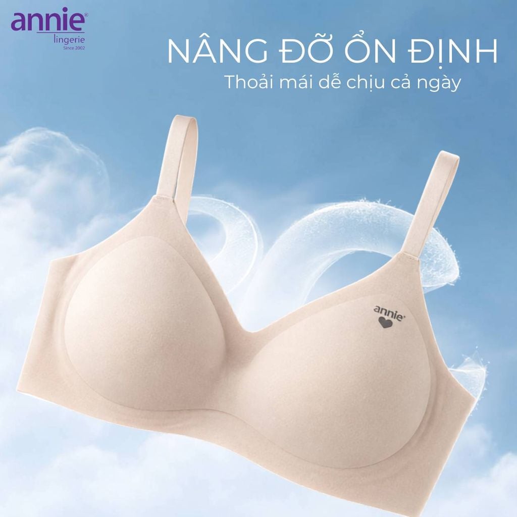 Áo Ngực Bra Su Không Gọng annie Bra 2656 Mềm Mịn Giọt Nước Tàng Hình Không Ngấn Không Lộ Viền