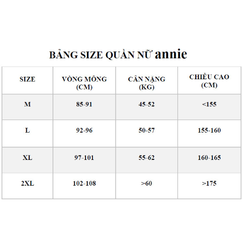 Quần lót su annie không lộ viền QE 4595 trơn lưng vừa ôm bụng tạo dáng
