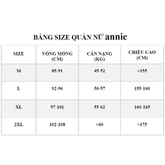 Quần lót nữ cao cấp annie QE 8125