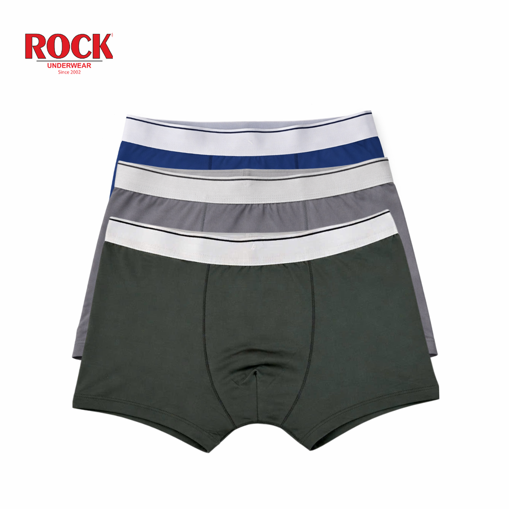 Quần Lót Nam ROCK QA 1032 Trơn Cao Cấp Co Giãn, Quần Sịp Nam Chất Liệu Mềm Mịn, Thoáng Khí