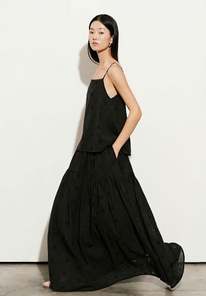  Embroidered Maxi Skirt 