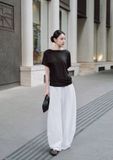  White Cloudy Crinkle Pants 