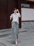  Gray Jersey Sash Skirt 