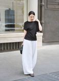  White Cloudy Crinkle Pants 