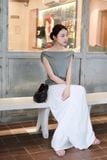  White Pleated Flowy Pants 