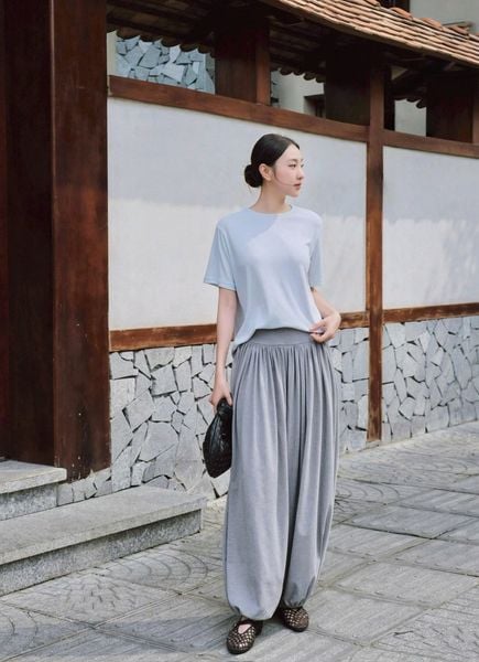  Gray Jersey Balloon Pants 