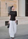  White Cloudy Crinkle Pants 