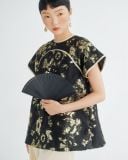  Black Brocade Top 