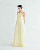  Yellow Cross-back Maxi Dress 