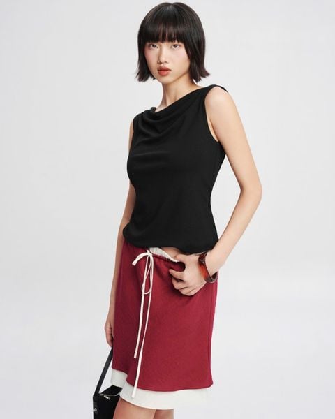  Layered-Hem Skirt 