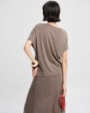  Mocha Draped Jersey Set 