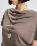  Mocha Draped Jersey Set 