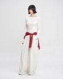  Ivory Sculpted Panel Pants 