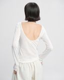  White Sheer Open-Back Tee 