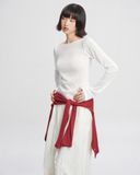  White Sheer Open-Back Tee 
