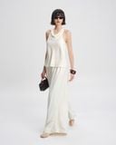  Ivory Linen Wide Leg Pants 