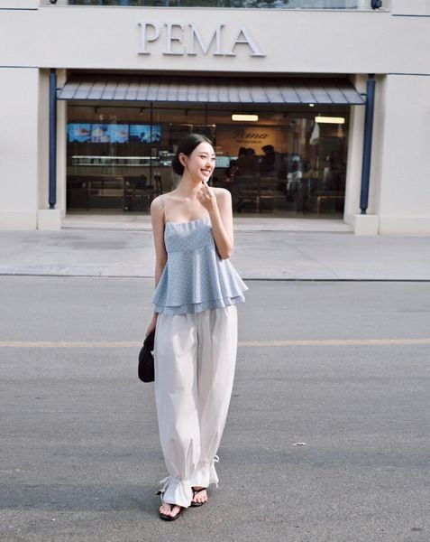  White Cuffed Pants 