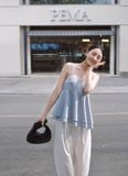  Blue Layered Dottie Top 